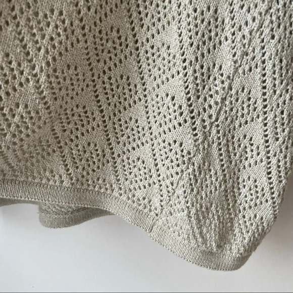 Vintage crochet knit short sleeve top / knitted tee - Picture 5 of 6